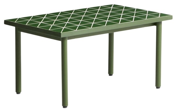 Kave Home Zelený zahradní stolek Maurina 81 x 51 cm