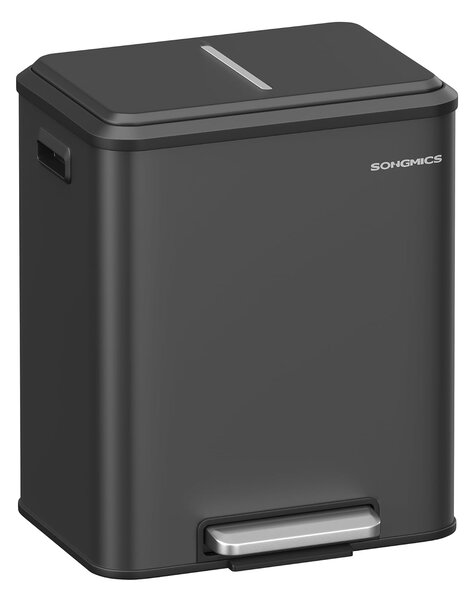 SONGMICS Odpadkový koš Franko 2x15 l černý
