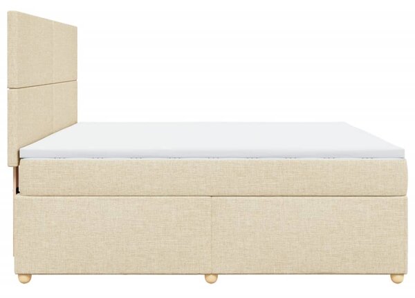 Box spring postel s matrací krémová 180x200 cm textil 3293657
