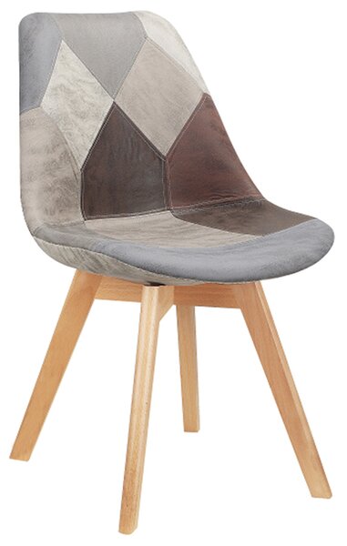 AUTRONIC Jídelní židle, potah látka patchwork, dřevěné nohy, masiv přírodní buk