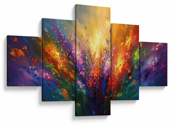 Obraz - Abstrakce květin (125x70 cm)