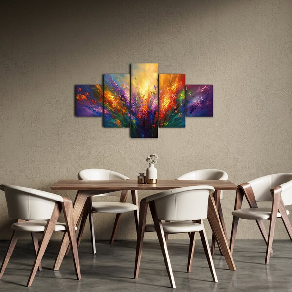 Obraz - Abstrakce květin (125x70 cm)