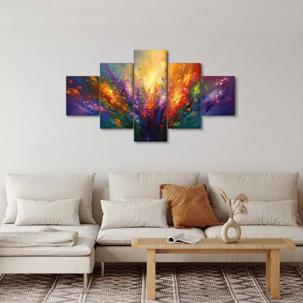 Obraz - Abstrakce květin (125x70 cm)