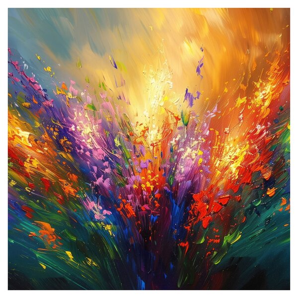 Obraz - Abstrakce květin (30x30 cm)