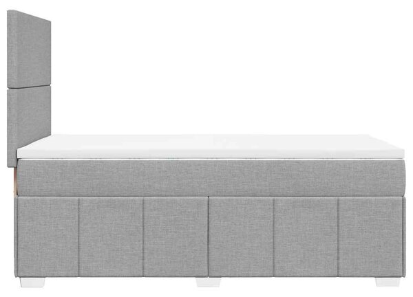 Box spring postel s matrací světle šedá 80 x 200 cm textil 3293788