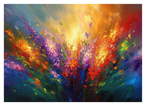 Obraz - Abstrakce květin (70x50 cm)