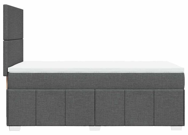 Box spring postel s matrací tmavě šedá 80 x 200 cm textil 3293789