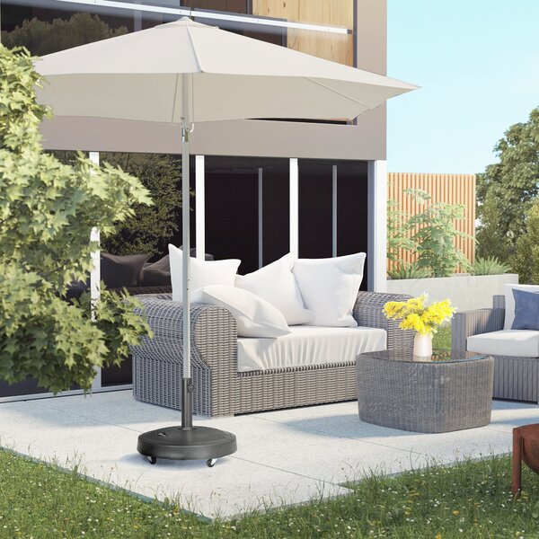 Stojan na slunečník Outsunny 23,5 kg s kolečky, základna pro slunečníky s průměrem Ø38/48 mm, pro zahradu, balkon, černý | Aosom