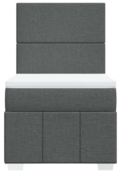 Box spring postel s matrací tmavě šedá 80 x 200 cm textil 3293789