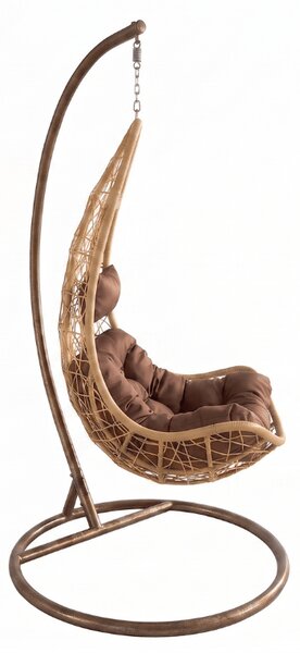Žluté závěsné křeslo AMAZONIA se stojanem
