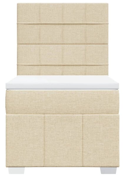 Box spring postel s matrací krémová 80 x 200 cm textil 3293800