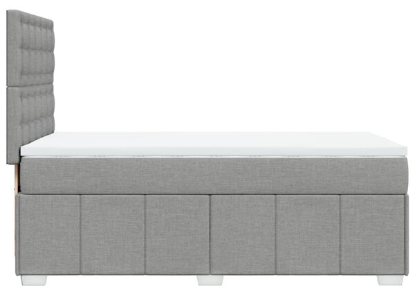 Box spring postel s matrací světle šedá 80 x 200 cm textil 3293809