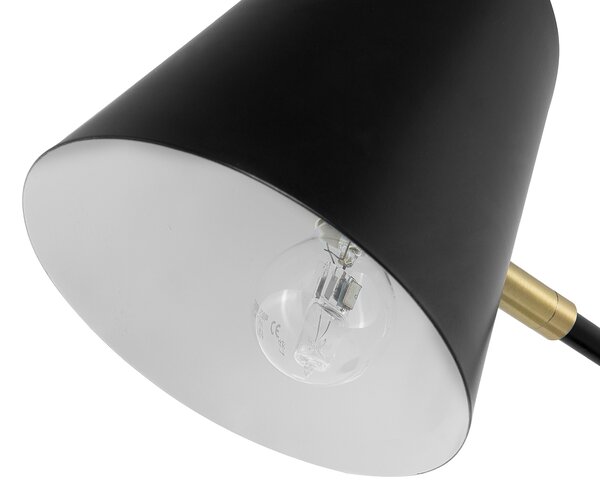 Stolní lampa HORTON Nastavitelná Kov Černá