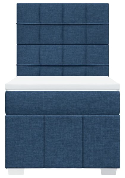 Box spring postel s matrací modrá 90x200 cm textil 3293857