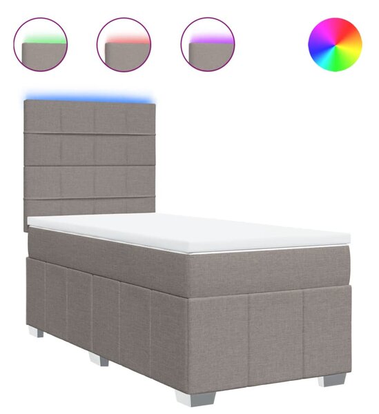 Box spring postel s matrací taupe 100 x 200 cm textil 3293883