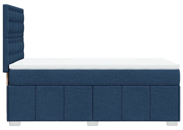 Box spring postel s matrací modrá 90x200 cm textil 3293871