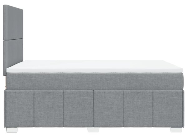 Box spring postel s matrací světle šedá 120x190 cm textil 3293900
