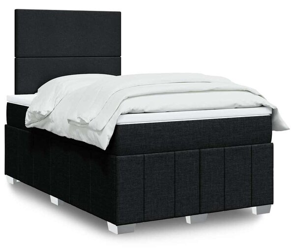 Box spring postel s matrací černá 120x190 cm textil 3293902
