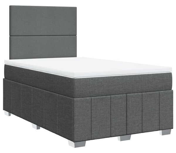 Box spring postel s matrací tmavě šedá 120x190 cm textil 3293901