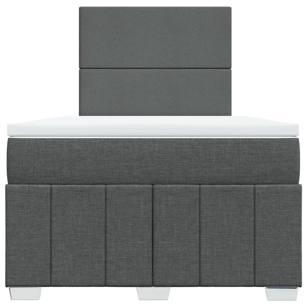 Box spring postel s matrací tmavě šedá 120x190 cm textil 3293901