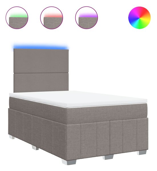 Box spring postel s matrací taupe 120x190 cm textil 3293904
