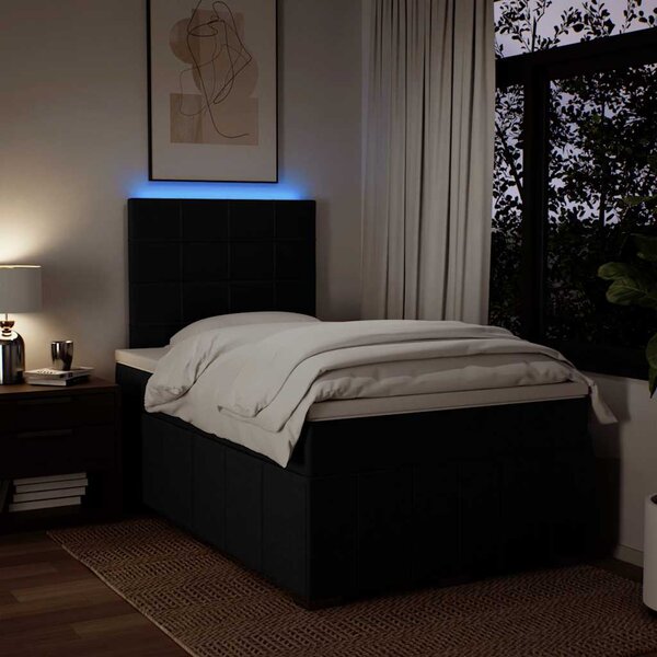 Box spring postel s matrací černá 120x190 cm textil 3293909
