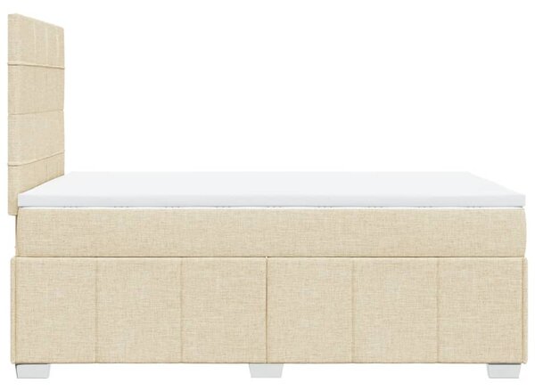 Box spring postel s matrací krémová 120x190 cm textil 3293912