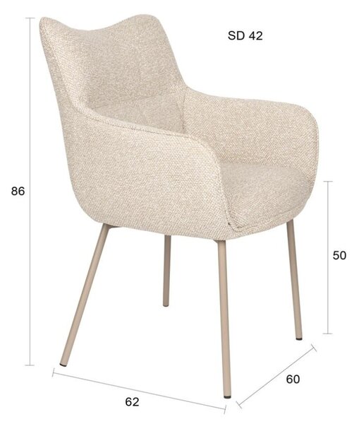 -25 % Dny MOMENTI– Housecraft Living Zelená čalouněná jídelní židlen Jacques s područkami