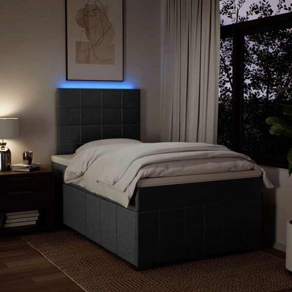 Box spring postel s matrací tmavě šedá 120x190 cm textil 3293908