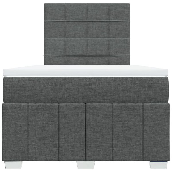 Box spring postel s matrací tmavě šedá 120x190 cm textil 3293908