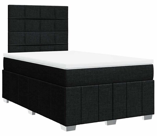 Box spring postel s matrací černá 120x190 cm textil 3293909