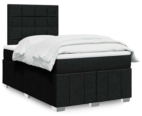 Box spring postel s matrací černá 120x190 cm textil 3293909