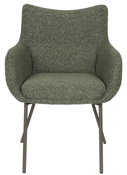 -25 % Dny MOMENTI– Housecraft Living Zelená čalouněná jídelní židlen Jacques s područkami