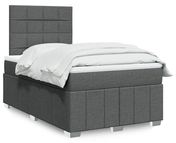 Box spring postel s matrací tmavě šedá 120x190 cm textil 3293908