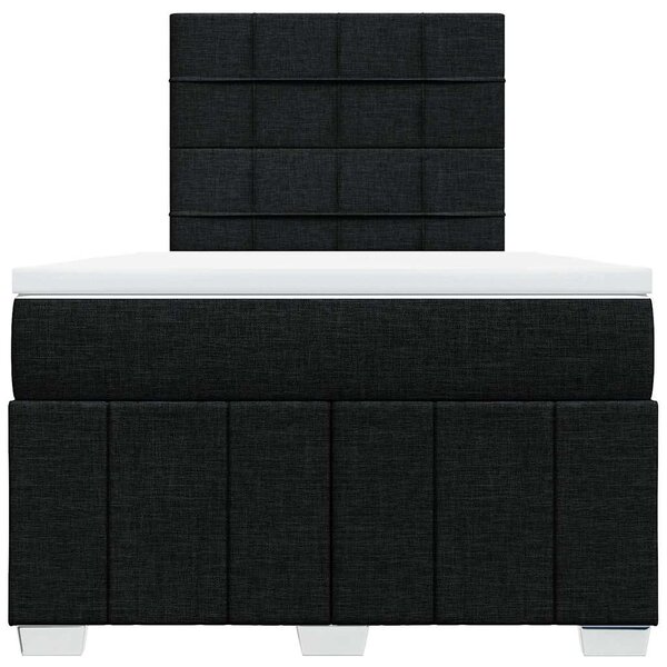 Box spring postel s matrací černá 120x190 cm textil 3293909