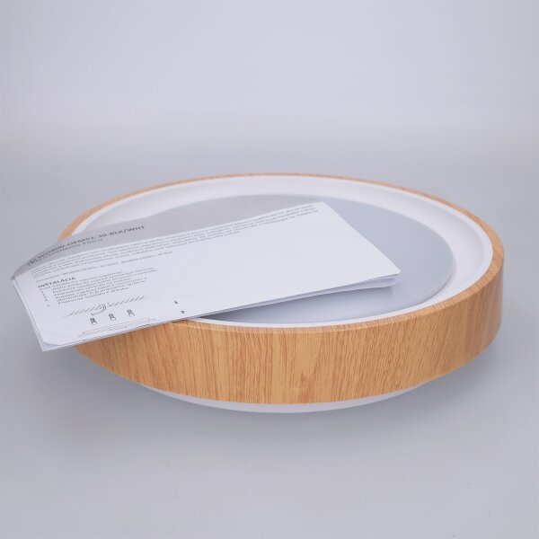 Brilagi - LED Stropní svítidlo FLOCO LED/24W/230V pr. 30 cm dřevo/bílá