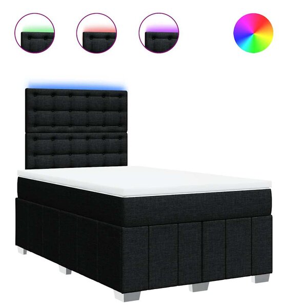 Box spring postel s matrací černá 120x190 cm textil 3293923
