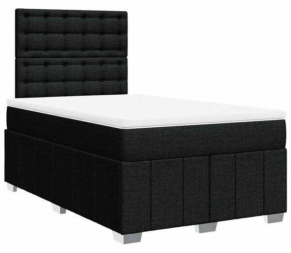 Box spring postel s matrací černá 120x190 cm textil 3293923
