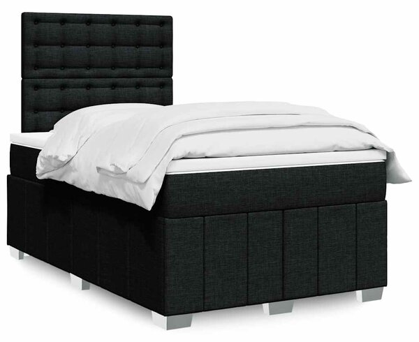 Box spring postel s matrací černá 120x190 cm textil 3293923