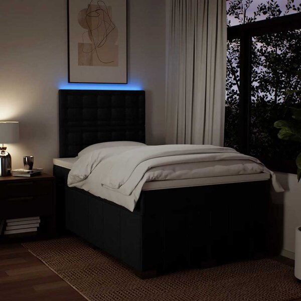 Box spring postel s matrací černá 120x190 cm textil 3293923
