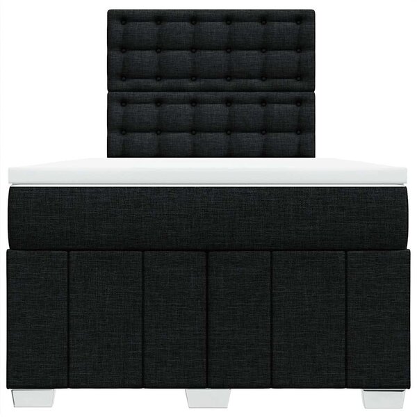 Box spring postel s matrací černá 120x190 cm textil 3293923