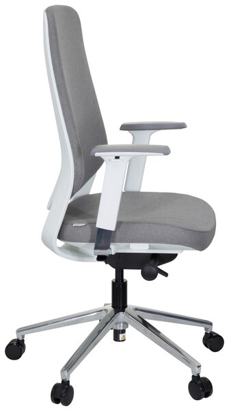 OTOČNÁ ŽIDLE, plochá tkanina, šedá, bílá MID.YOU - Online Only kancelářské židle, Online Only