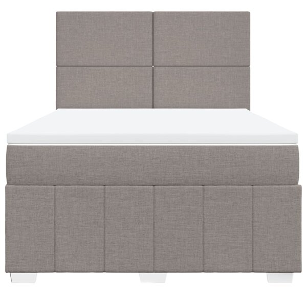 Box spring postel s matrací taupe 140x190 cm textil 3293960