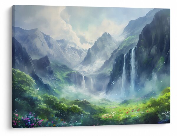 Obraz - Údolí vodopádů (70x50 cm)