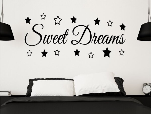 Samolepka na zeď - Sweet Dreams Barva: Bílá, Rozměry samolepky ( šířka x výška ): 60 x 22 cm