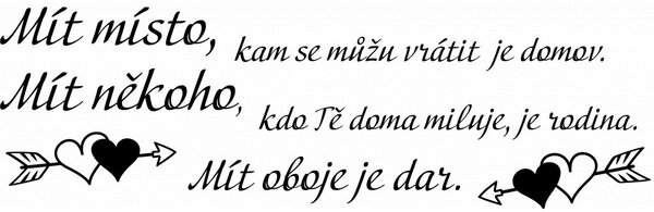 Samolepka na zeď - Mít místo Barva: Bílá, Rozměry samolepky ( šířka x výška ): 60 x 18,5 cm