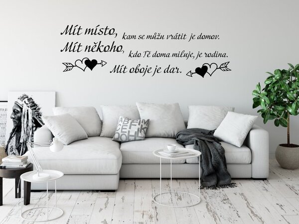 Samolepka na zeď - Mít místo Barva: Bílá, Rozměry samolepky ( šířka x výška ): 60 x 18,5 cm