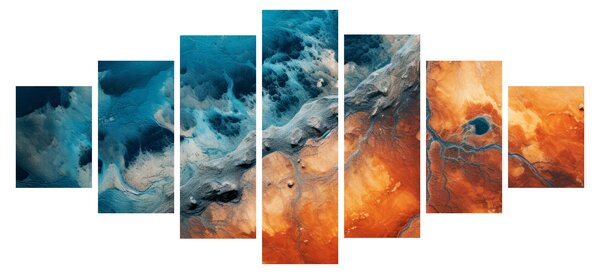 Obraz - Voda a oheň (210x100 cm)