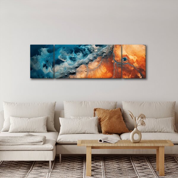Obraz - Voda a oheň (170x50 cm)