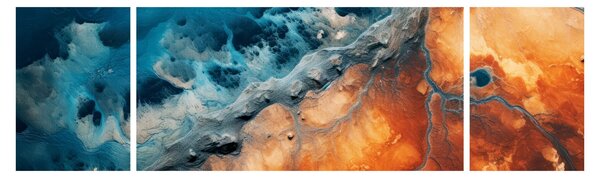 Obraz - Voda a oheň (170x50 cm)